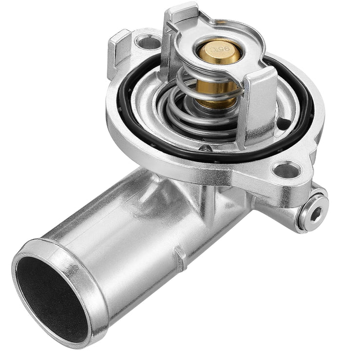 BDFHYK thermostat housing front view showing durable aluminum and fitment