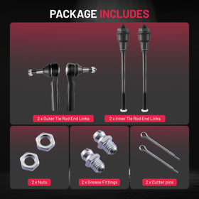 BDFHYK inner and outer tie rod ends side-by-side highlighting fitment match