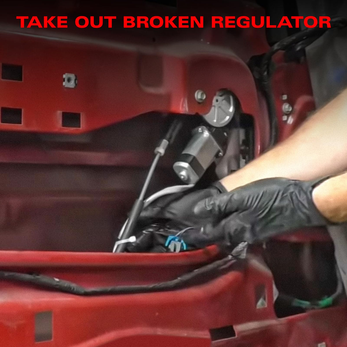 BDFHYK installed in Chevy Impala door showing restored smooth window function