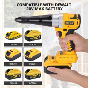 BDJHMP rivet gun side profile highlighting lightweight body for reduced fatigue