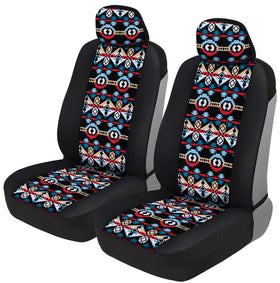 BDK front view showing aztec pattern covers and matching headrests for instant style