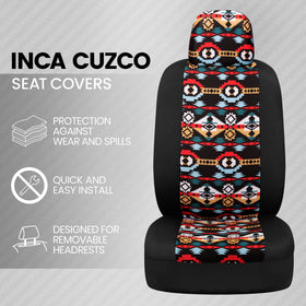 BDK headrest covers close-up showing snug fit and coordinated design benefit