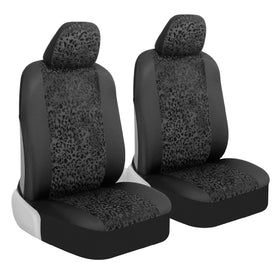 BDK black leopard front seat full view showing bold style and seat protection