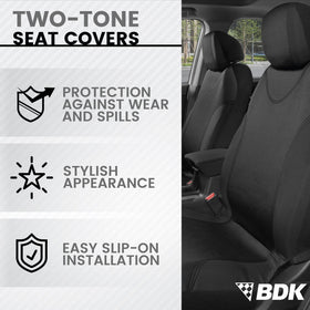 BDK rear bench cover installed protecting seats and functionality