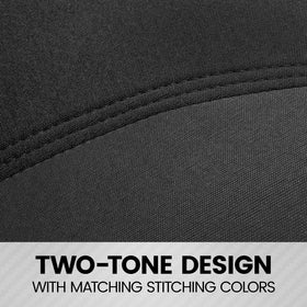 BDK seat cover fabric close-up showing breathable polyester texture