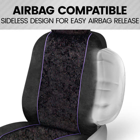 BDK hands installing seat cover step-by-step, quick no-tools installation benefit