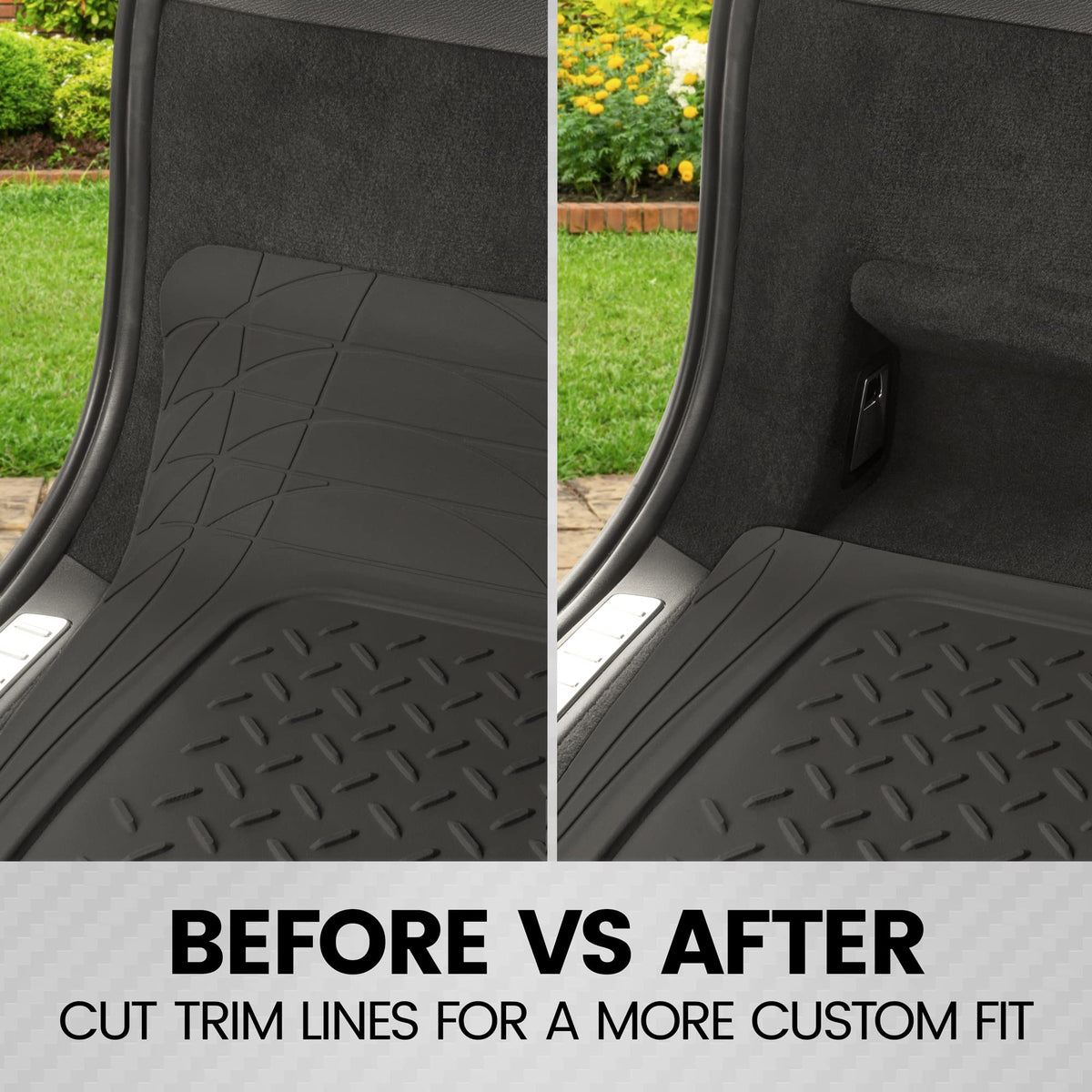 BDK liner showing trim guide lines for custom fit to vehicle
