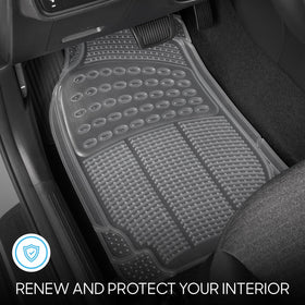 BDK rear mat top view illustrating coverage and anti-slip surface