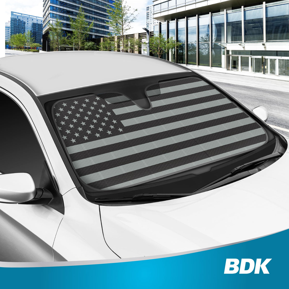 BDK curved profile close-up demonstrating snug windshield fit