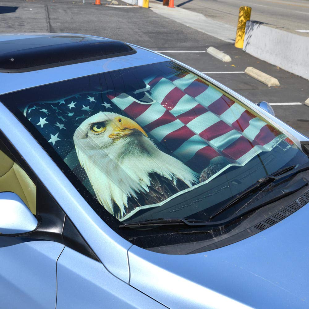 BDK close-up of eagle and flag print showing vivid color and durable print clarity