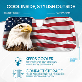 BDK folded accordion shade compact for easy storage and quick transport