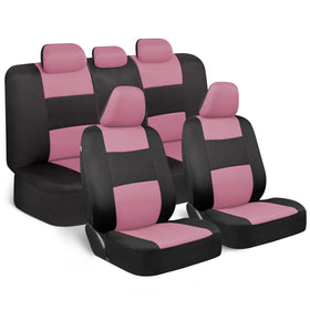 BDK front seat covers full view showing fit and modern color contrast