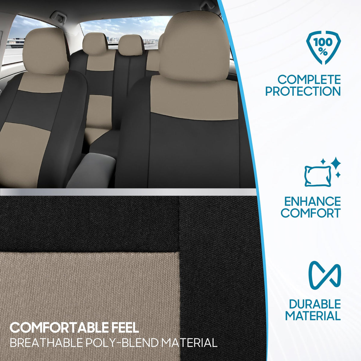 BDK headrest covers and straps showing secure attachment and easy install