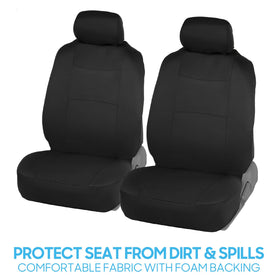 BDK headrest covers closeup showing secure fit and neat finish