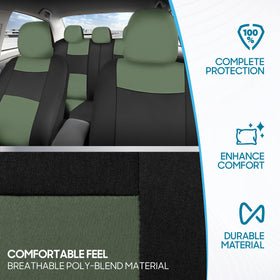 BDK headrest covers set fitted and aligned for a cohesive interior finish