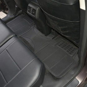BDK rear mat installed in truck protecting carpet from dirt and spills