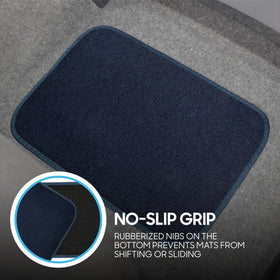 BDK mat in car passenger side showing how it upgrades interior appearance