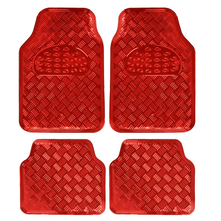BDK front mat overview showing red metallic finish and floor protection