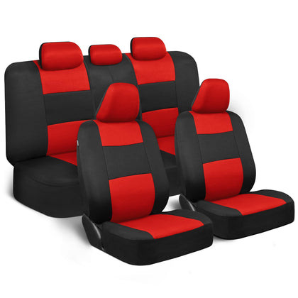 BDK front seat full view showing red-on-black style and fresh protection