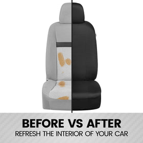BDK headrest and stitched detail showing refined two-tone finish