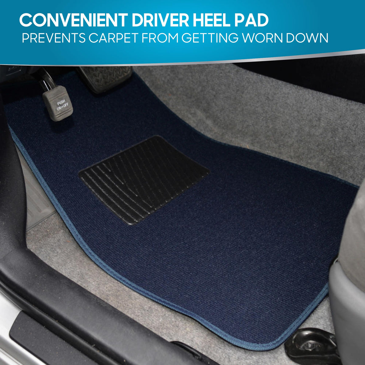 BDK rear mat pair laid flat demonstrating coverage and neat edges