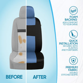 BDK rear split bench fit illustrating coverage and tidy tuck-in result