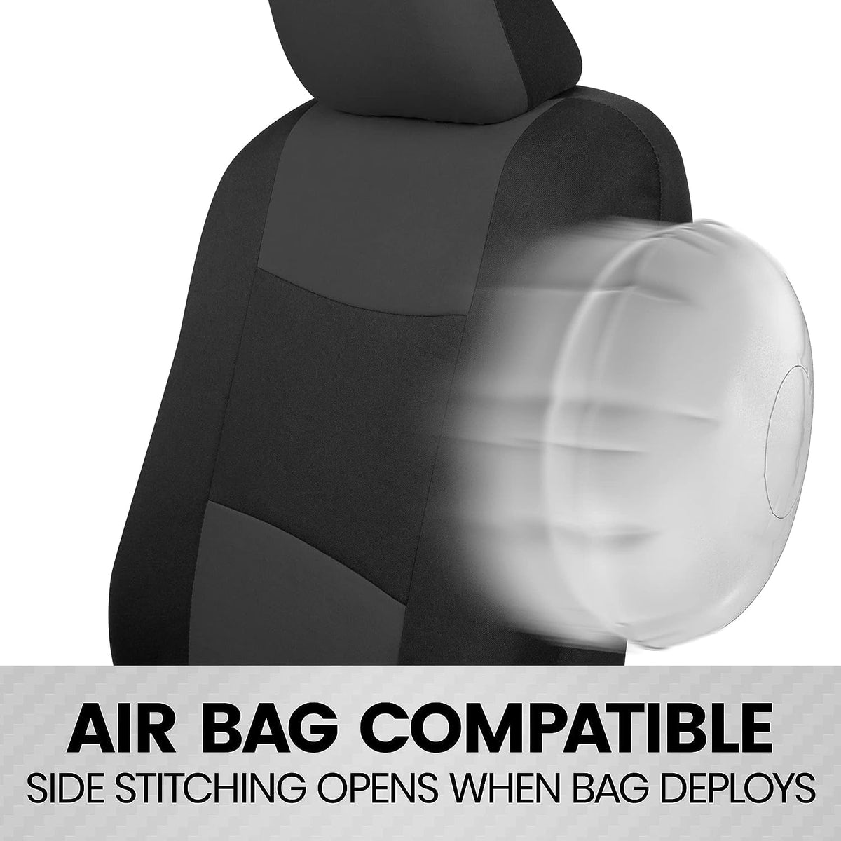 BDK folded seat covers beside ruler for scale showing compact storage convenience