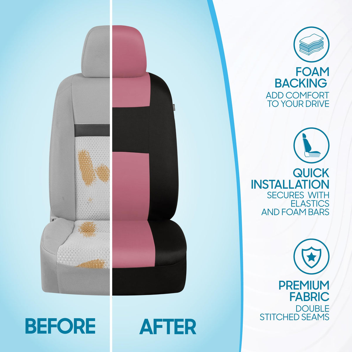 BDK seat covers in-car lifestyle shot showing a refreshed interior vibe