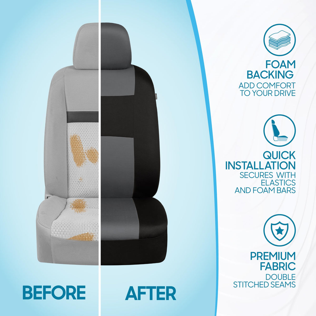 BDK seat covers in car lifestyle demonstrating refreshed interior look