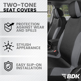 BDK rear bench cover installed with coordinated two-tone look