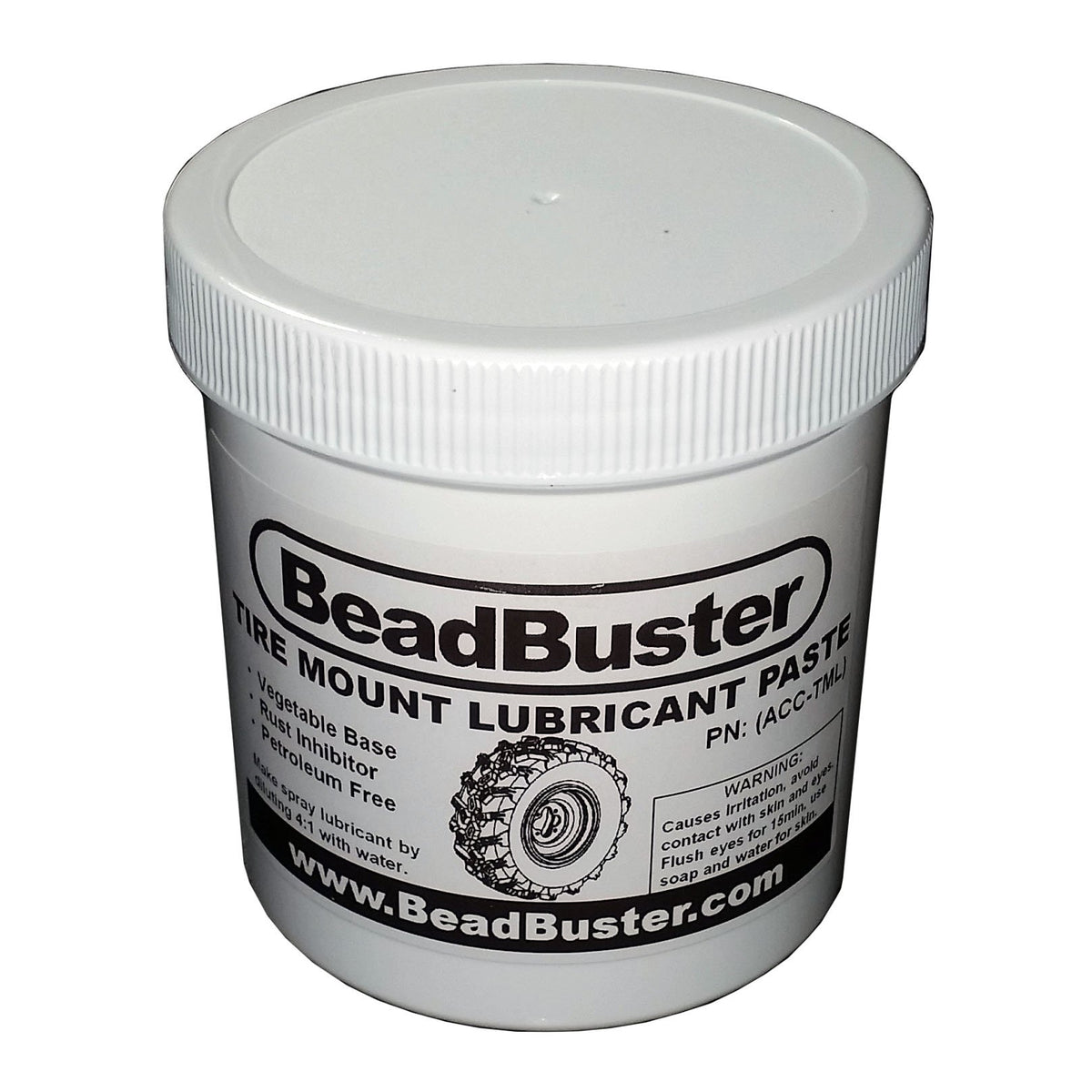 BeadBuster front pint bottle showing label and easy-grip for quick mounting