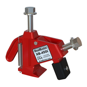 BeadBuster front view showing compact portable bead breaker and benefits