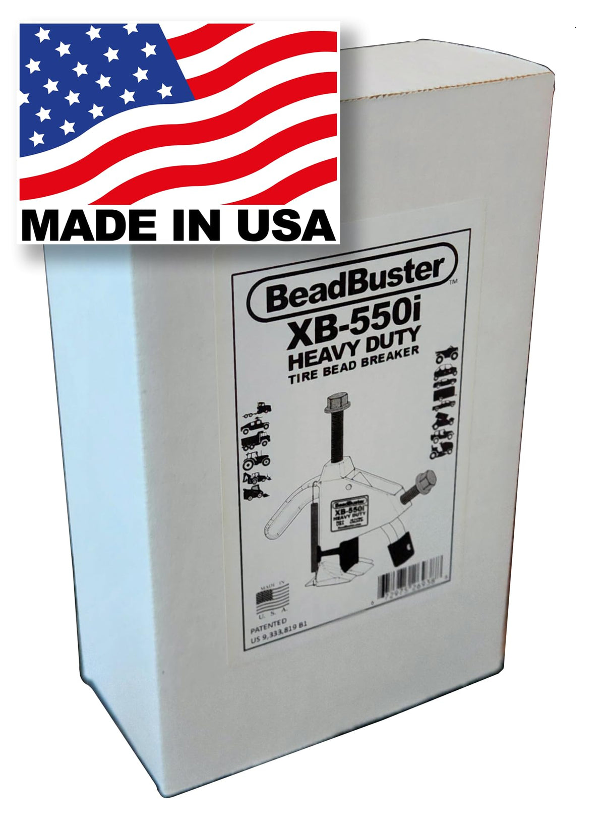 BeadBuster XB-550i ram close-up highlighting hardened steel durability