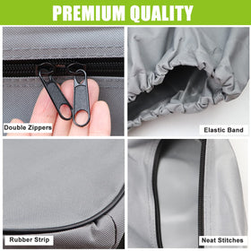 BeadChica elastic hem detail keeping cover secure in windy conditions