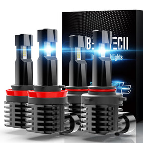 BEAMTECH front view of four bulbs showing compact plug-and-play design