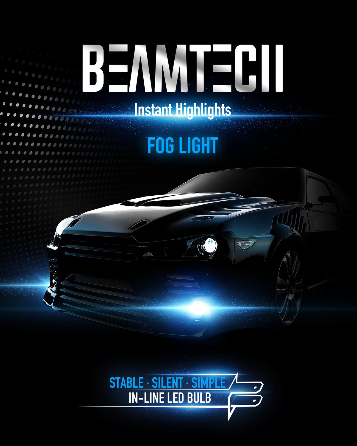 BEAMTECH H11 packaging and label indicating in-line plug-and-play upgrade
