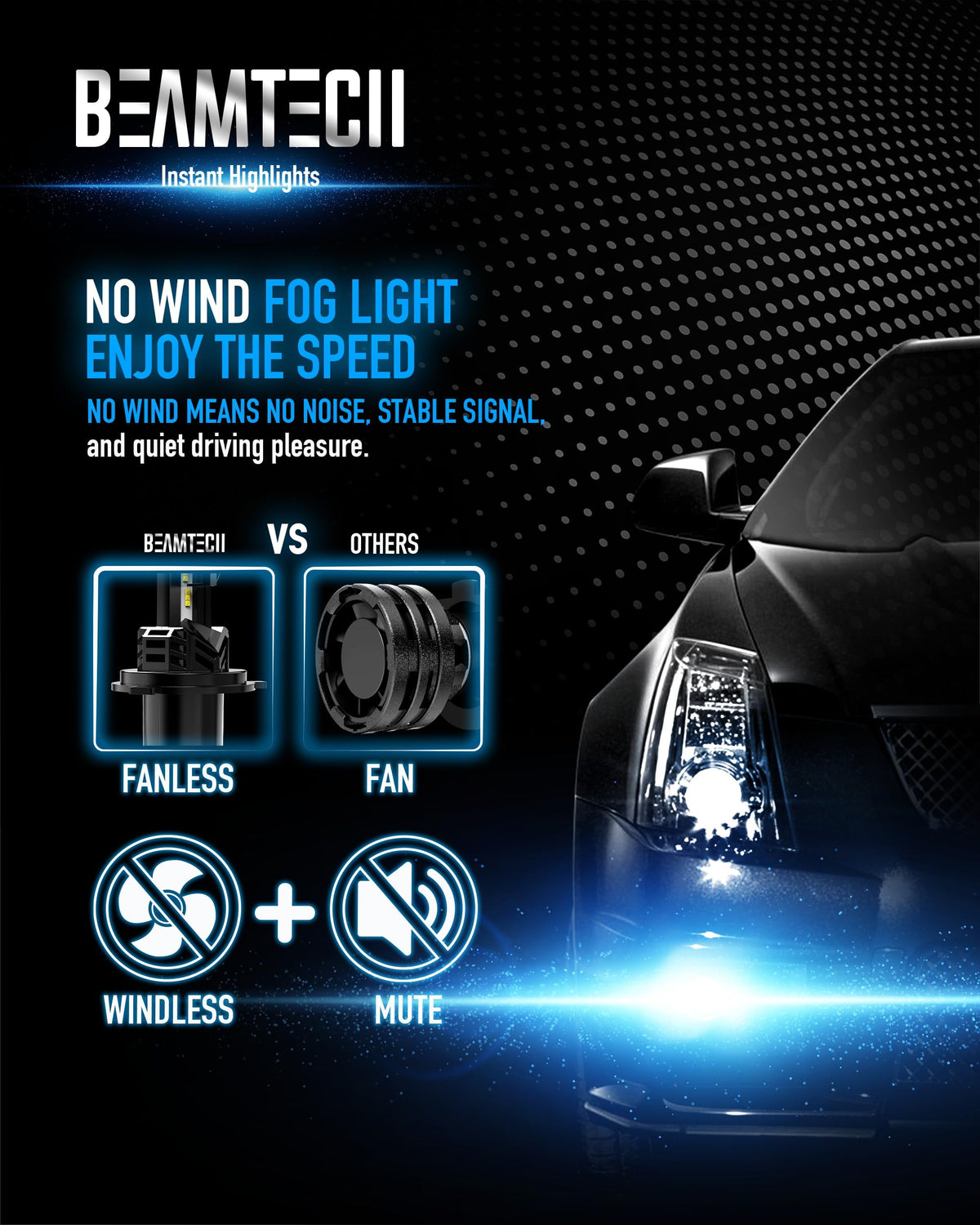 BEAMTECH aluminum shell detail demonstrating heat dissipation for longer lifespan
