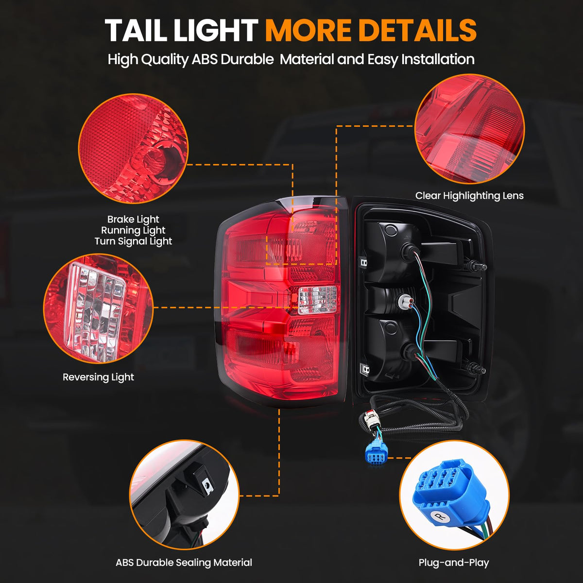 BeamTrack installed at night showing brighter rear visibility and safety