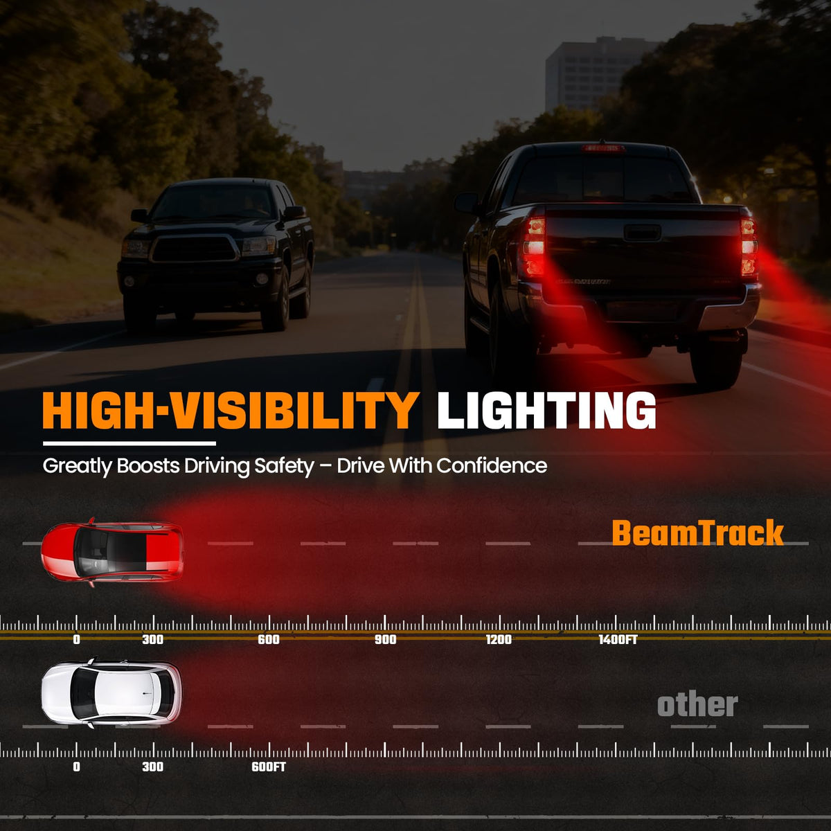 BeamTrack side profile showing sealed edge for weather protection