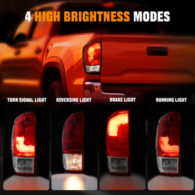 BeamTrack tail light mounted on Toyota Tacoma demonstrating direct fitment