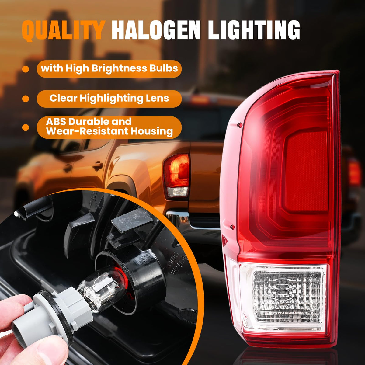 BeamTrack tail light illuminated showing brake and reverse visibility advantage