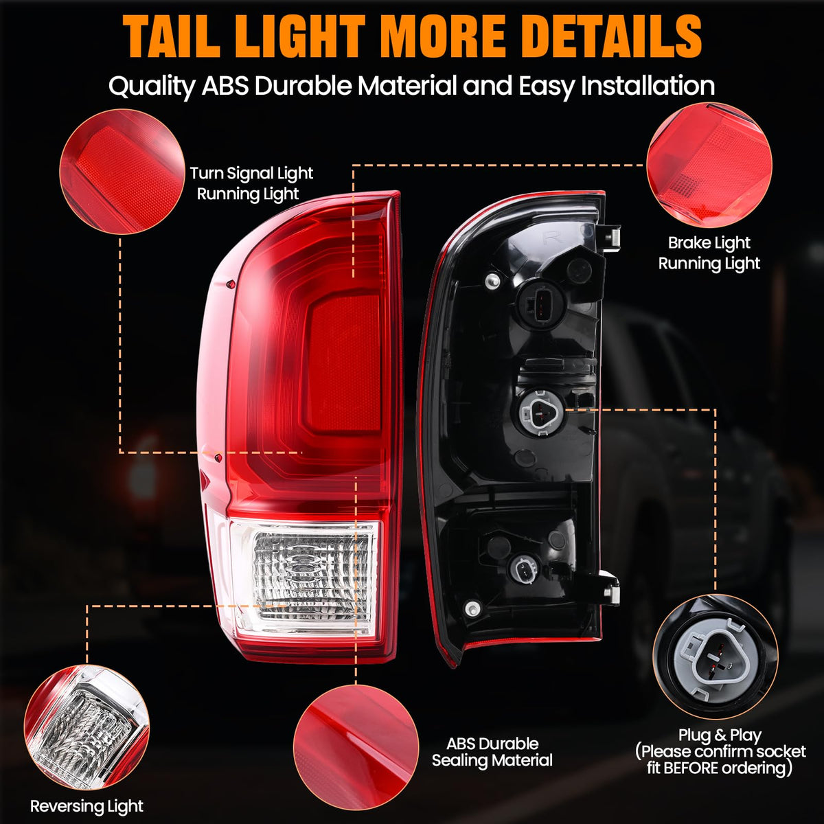 BeamTrack tail light held in hand for size and scale comparison benefit
