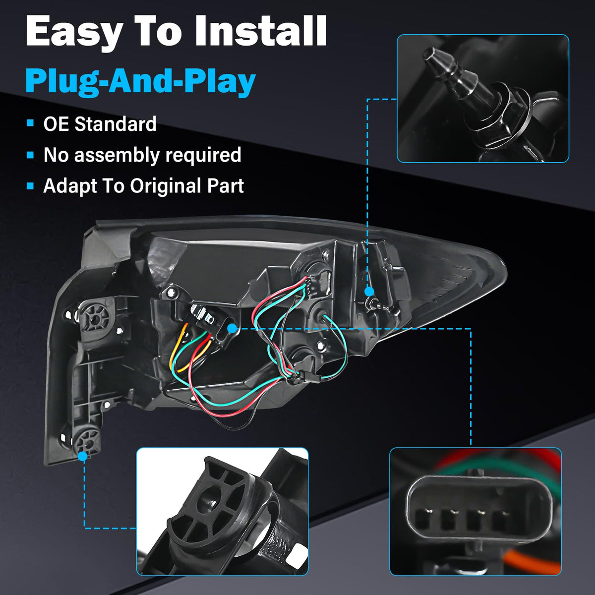 BeamTrack taillight sealing and mounting points for durable, watertight protection