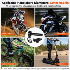 BEAROLNE throttle next to ruler showing compact size and precise fitment