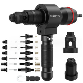 Beaspire front packaging showing full rivet nut tool kit and benefits