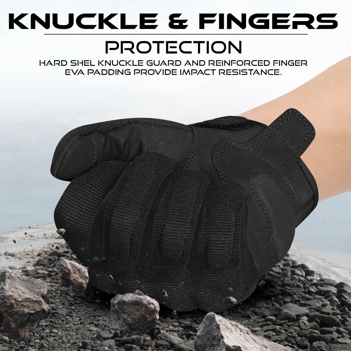 BEAST RAGE gloves worn on a rider giving real-world comfort and handling
