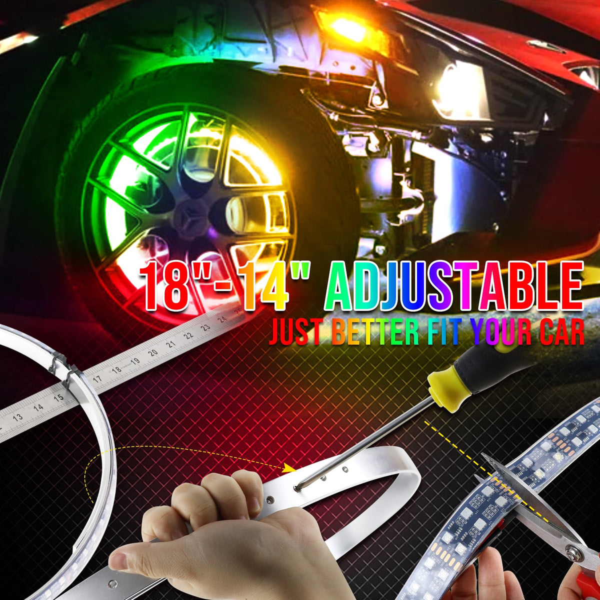 Beatto close-up of dual-row LEDs highlighting bright uniform illumination