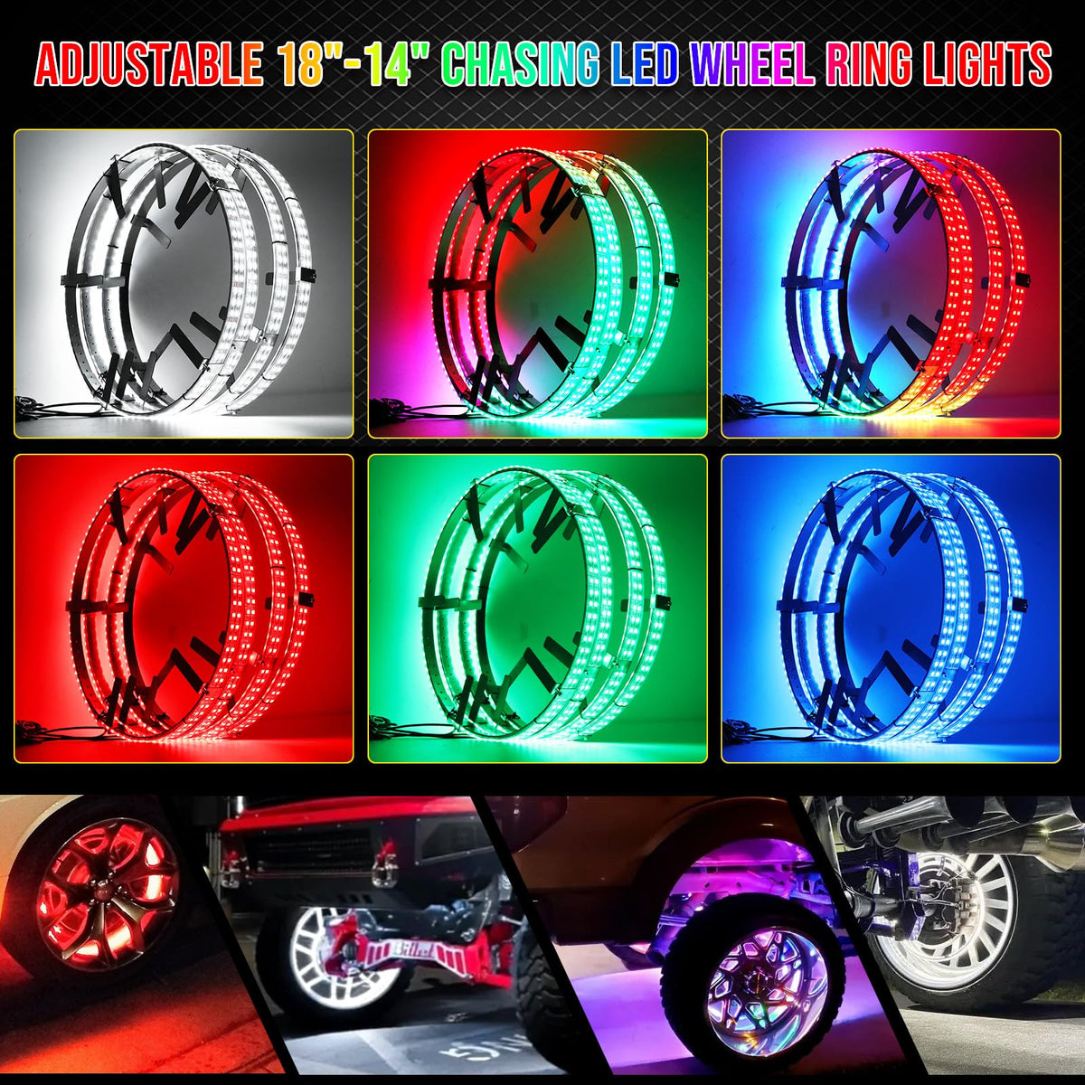 Beatto night lifestyle shot showing colorful lights enhancing vehicle presence