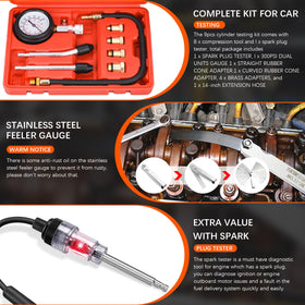 BEAUGIREW spark plug tester in use showing ignition check to pinpoint misfires