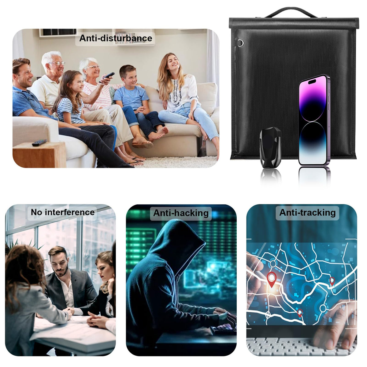 beautybucketZJL laptop placed inside faraday bag demonstrating signal isolation benefit